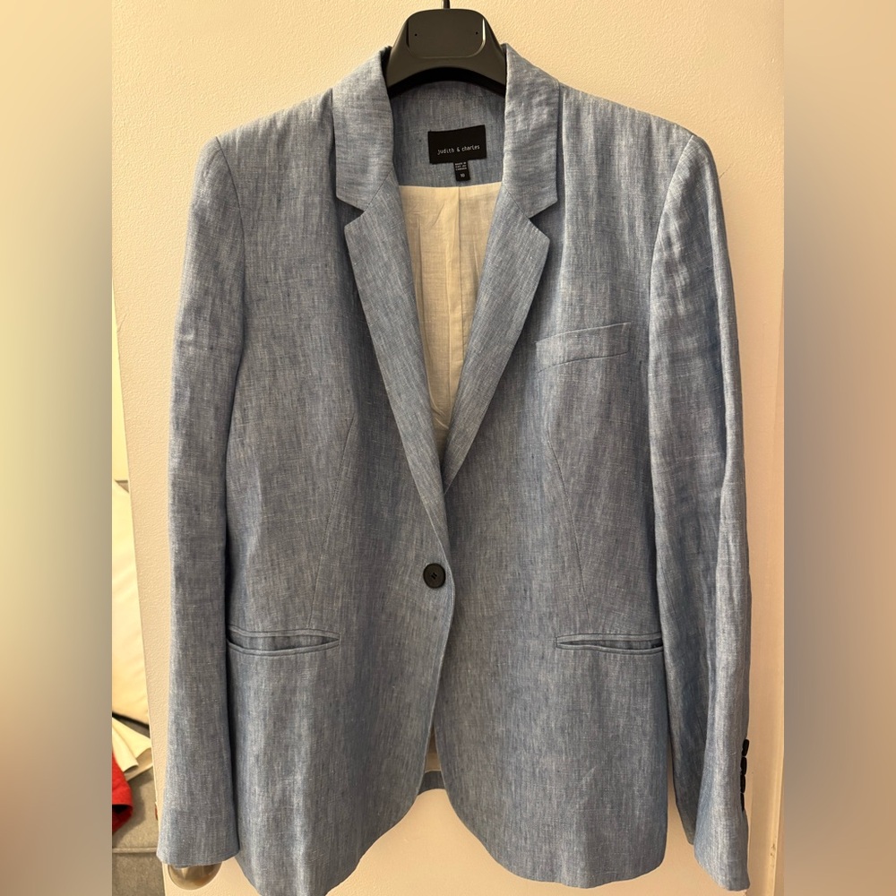 Linen Light Blue Blazer